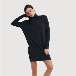 Kit and Ace Doublestacked Blue Turtleneck Dress